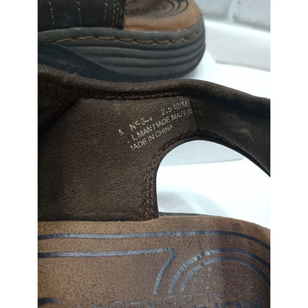 Men’s Nunn Bush Dual Comfort Open Toed Sandals W/ Two Straps Size 12